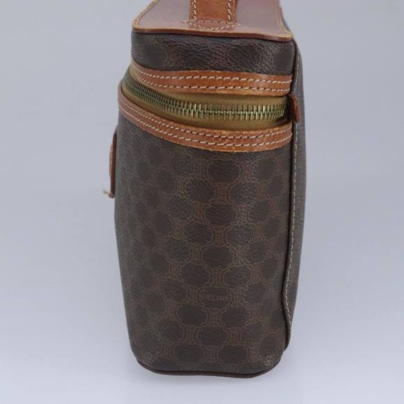 CELINE Macadam Canvas Hand Bag PVC Leather Brown Auth ar12788 - Picture 4 of 16